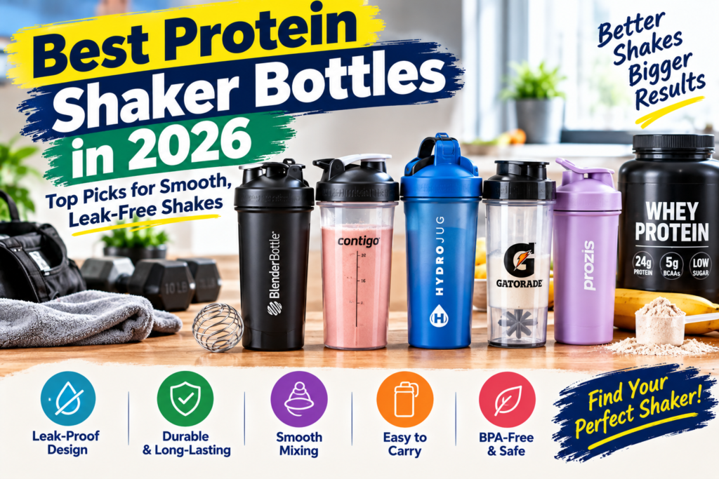 Best Protein Shaker Bottles in 2026: Top Picks for Smooth, Leak-Free Shakes