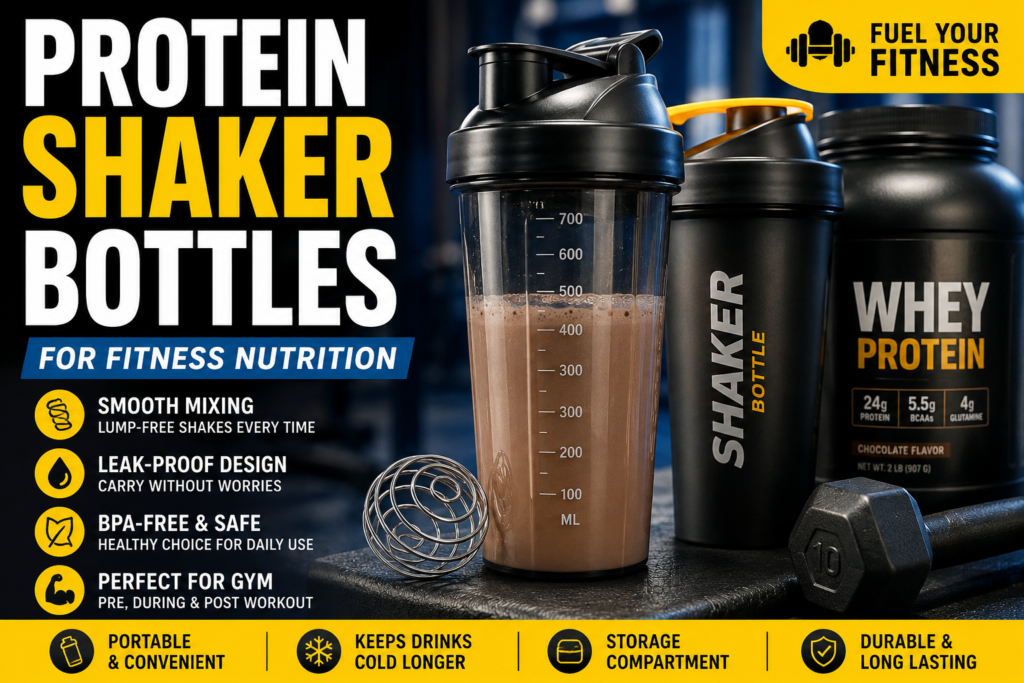 Protein Shaker Bottles for Fitness Nutrition