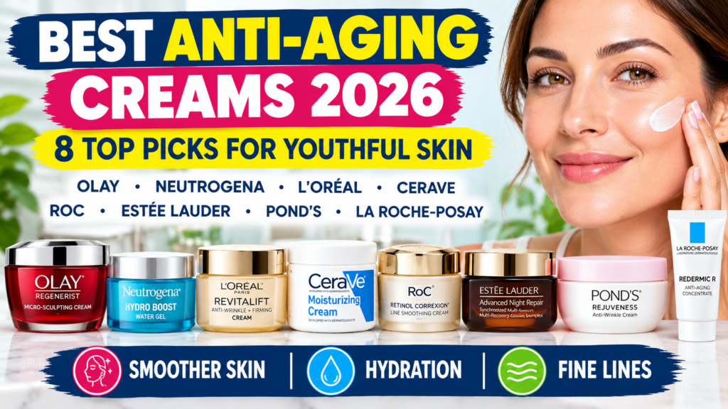 Best Anti-Aging Creams for Youthful Skin in 2026: 8 Picks for Wrinkles, Dryness, and Fine Lines