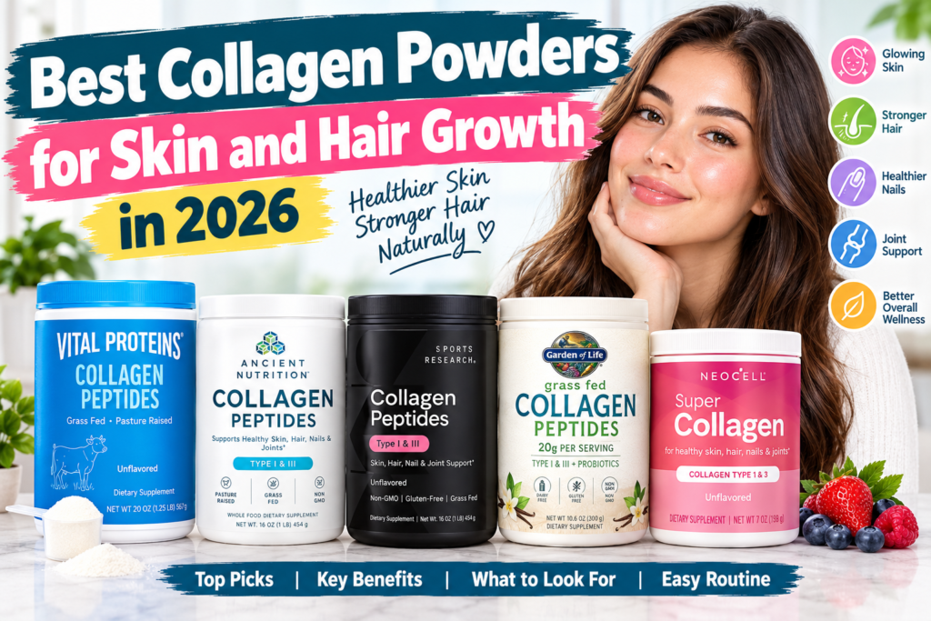 Best Collagen Powders for Skin and Hair Growth in 2026