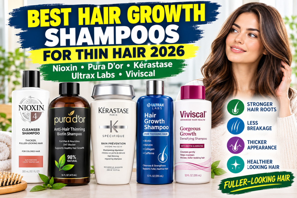 Best Hair Growth Shampoos for Thin Hair in 2026