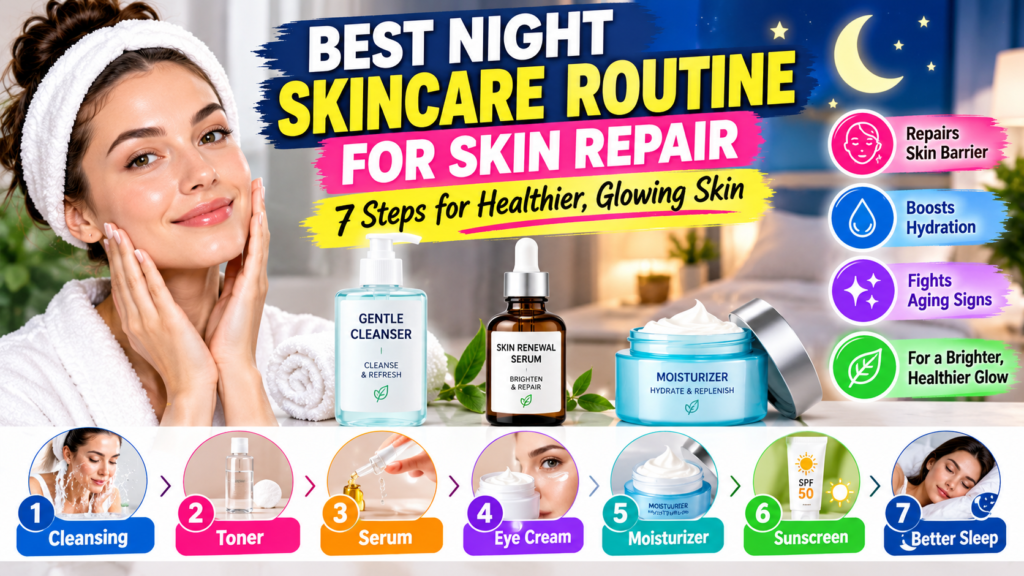 Best Night Skincare Routine for Skin Repair (2026 Guide)