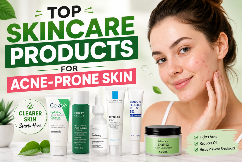 Top Skincare Products for Acne-Prone Skin