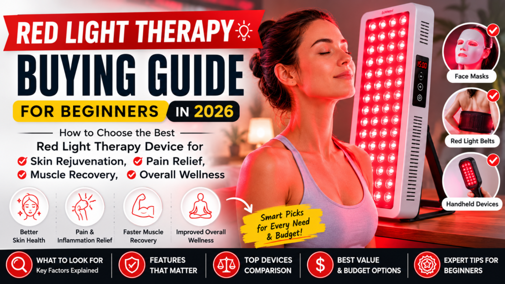 Red Light Therapy Buying Guide for Beginners in 2026: How to Choose the Best Red Light Therapy Device for Skin Rejuvenation, Pain Relief, Muscle Recovery, and Overall Wellness