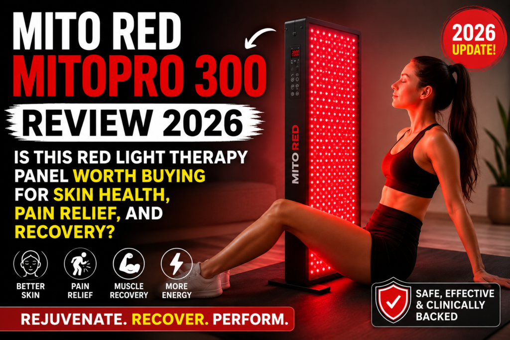 Mito Red MitoPRO 300 Review 2026: Is This Red Light Therapy Panel Worth Buying for Skin Health, Pain Relief, and Recovery?