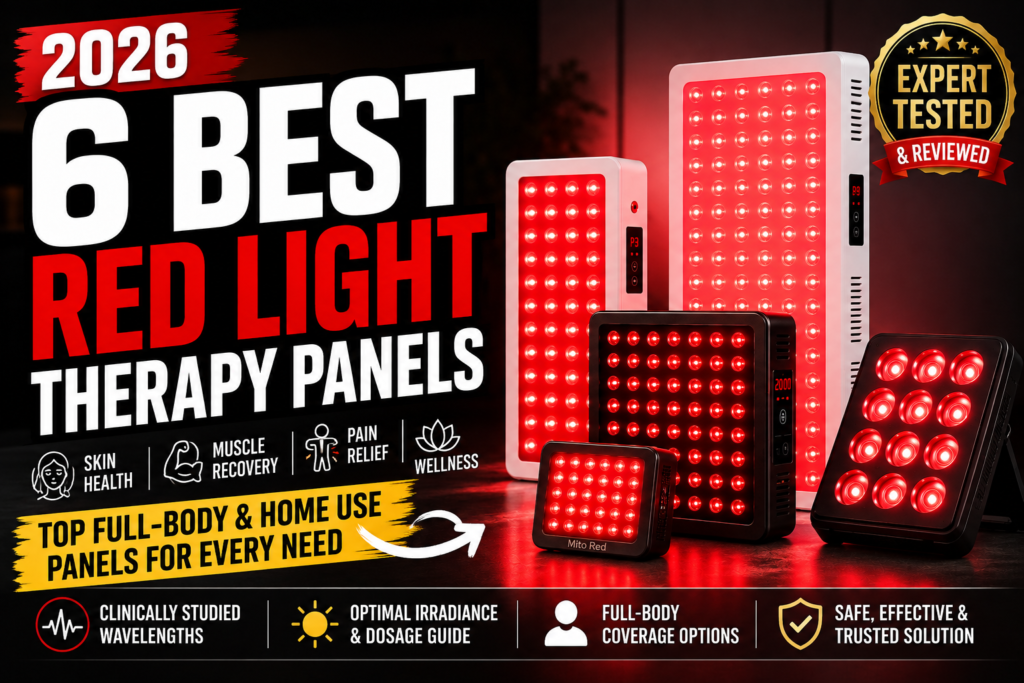 6 Best Red Light Therapy Panels of 2026: Top Full-Body & Home Use Panels for Skin Health, Muscle Recovery, Pain Relief & Wellness