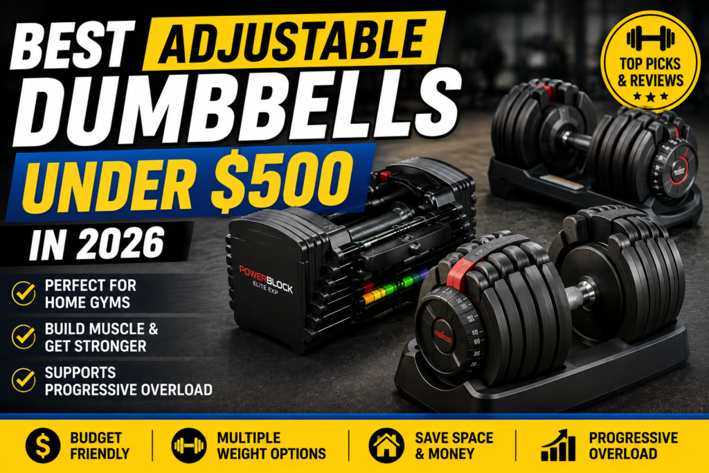 Best Adjustable Dumbbells Under $500 in 2026: Top Picks for Home Gyms, Strength Training, Muscle Building & Progressive Overload