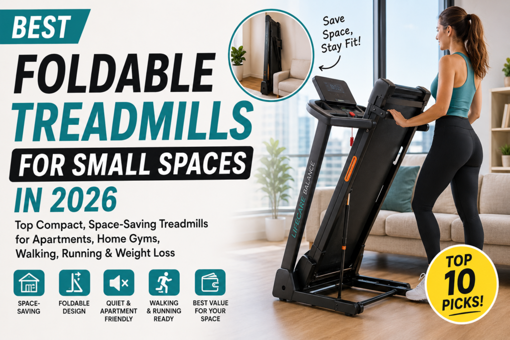 Best Foldable Treadmills for Small Spaces in 2026: Top Compact, Space-Saving Treadmills for Apartments, Home Gyms, Walking, Running & Weight Loss