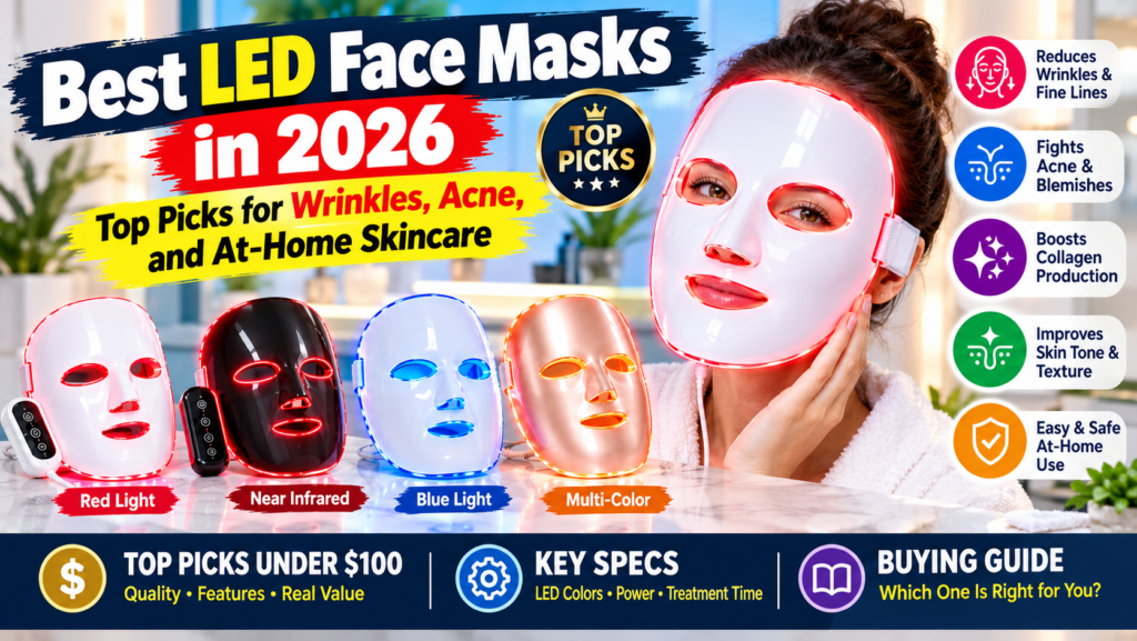 Best LED Face Masks in 2026: Top Picks for Wrinkles, Acne, and At-Home Skincare