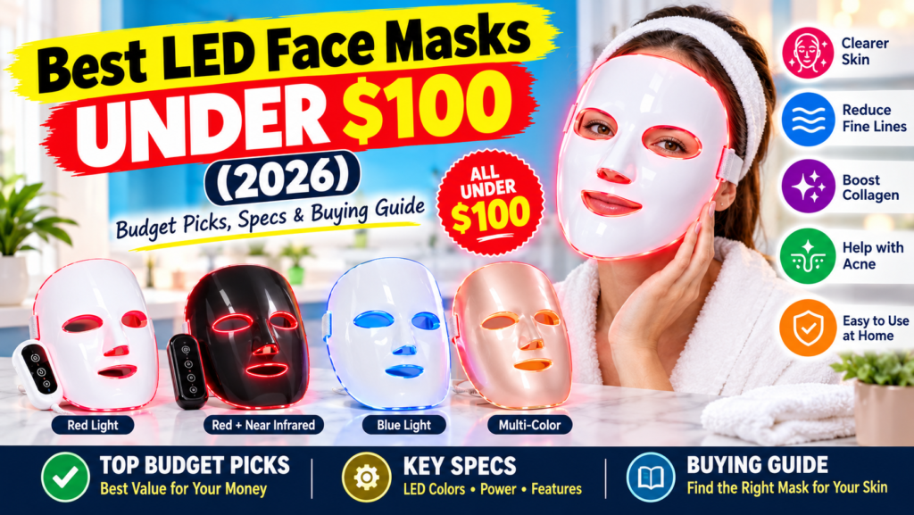 Best LED Face Masks Under $100 (2026): Budget Picks, Specs & Buying Guide