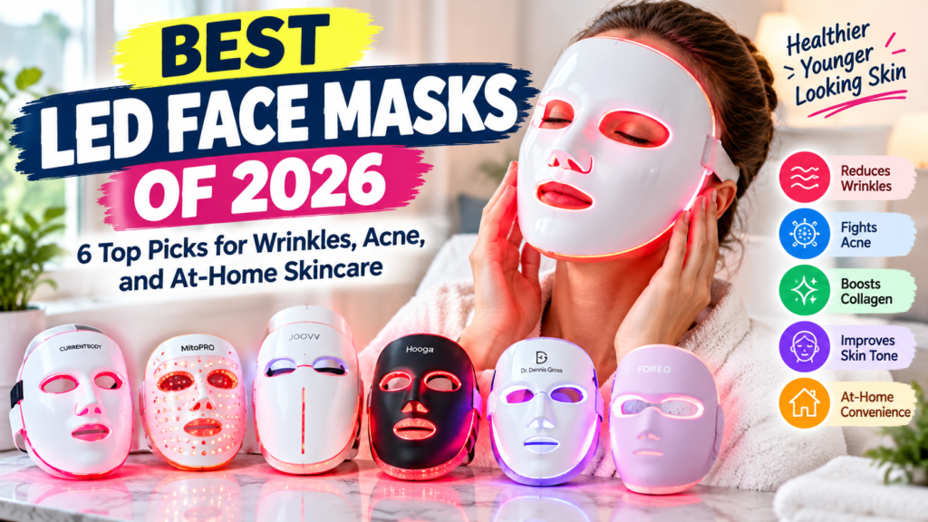 Best LED Face Masks of 2026: 6 Top Picks for Wrinkles, Acne, and At-Home Skincare