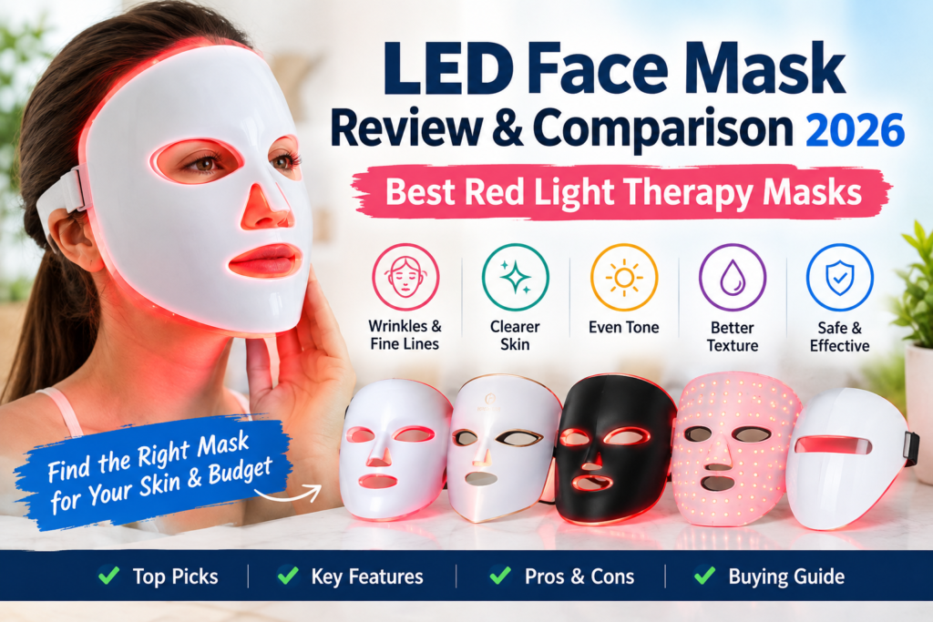 LED Face Mask Review & Comparison 2026: Best Red Light Therapy Masks