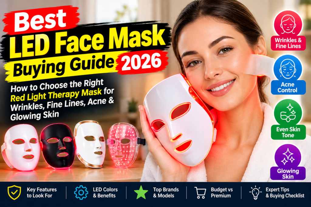 Best LED Face Mask Buying Guide 2026: How to Choose the Right Red Light Therapy Mask for Wrinkles, Fine Lines, Acne & Glowing Skin