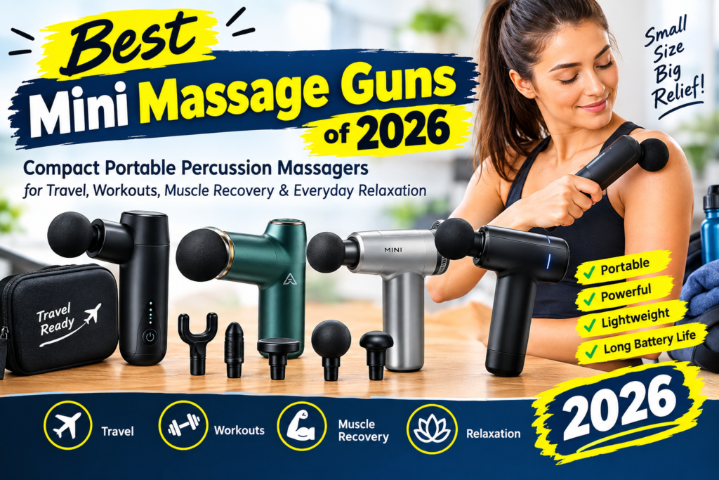 Best Mini Massage Guns of 2026: Compact Portable Percussion Massagers for Travel, Workouts, Muscle Recovery & Everyday Relaxation