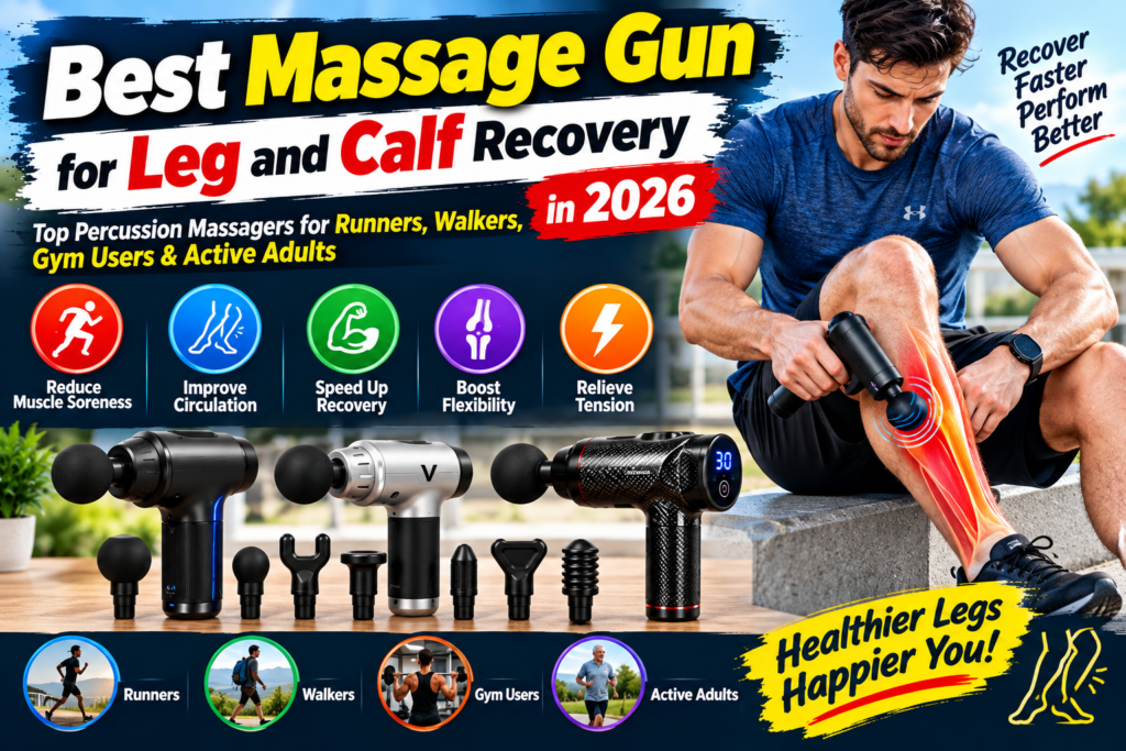 Write a comprehensive, original, evidence-informed, SEO-optimized article for LifeCareBalance.com targeting a USA audience. PRIMARY ARTICLE TITLE: “Best Massage Gun for Leg and Calf Recovery in 2026: Top Percussion Massagers for Runners, Walkers, Gym Users & Active Adults” PRIMARY SEARCH INTENT: Commercial investigation + informational. The reader is specifically looking for a massage gun that works well for leg and calf recovery. The article must serve runners, walkers, gym users, athletes, active adults, and people who experience normal post-exercise muscle tightness or soreness. IMPORTANT SEO GOAL: Do NOT write a generic “best massage guns” article. Make this article specifically about LEG AND CALF RECOVERY. The article should explain what makes a massage gun suitable for calves and legs and should help readers choose between products based on amplitude, stall force, weight, ergonomics, attachments, noise, battery life, price, and intended use. CURRENT SERP/COMPETITOR INSIGHTS: Current 2026 search results show strong competition from Runner’s World, Men’s Health, Consumer Reports, WIRED, Runna, and dedicated massage-gun/running websites. Competitor content commonly covers: * Best massage guns for runners * Best massage gun for calves * Best overall massage guns * Premium vs budget models * Amplitude * Stall force * Weight * Noise * Battery * Attachments * Running recovery However, make LifeCareBalance more useful by combining CALF-SPECIFIC buying guidance with practical LEG RECOVERY information. MANDATORY CONTENT GAPS TO COVER: 1. Explain the difference between the gastrocnemius and soleus and why calf anatomy matters when choosing a massage gun. 2. Explain why amplitude matters for larger leg muscles. 3. Explain stall force in simple language and why it can matter when treating dense muscles such as calves, quads, hamstrings and glutes. 4. Explain why RPM/PPM alone should NOT determine which massage gun someone buys. 5. Explain weight and ergonomics, especially because users may need to hold the device for several minutes. 6. Explain why noise matters for home, office, apartment and early-morning use. 7. Explain battery life and why extremely long battery claims are not necessarily essential for normal users. 8. Explain which massage heads are useful for calves and legs: * Standard/ball head * Flat head * Soft/dampener head * Other relevant heads where appropriate 9. Explain where the massage gun can be used: * Gastrocnemius * Soleus * Quads * Hamstrings * Glutes 10. Explain areas where users should NOT directly use a massage gun: * Achilles tendon * Knee joint * Bones * Spine * Front/side of shin bone * Open wounds * Areas of acute injury or unexplained swelling 11. Include a practical “How to Use a Massage Gun on Calves” step-by-step section. 12. Include suggested session duration without presenting one rigid duration as medically mandatory. 13. Explain pre-run/pre-workout vs post-run use. 14. Explain whether massage guns can actually “speed recovery.” Be scientifically cautious and distinguish temporary relief, ROM/mobility effects, soreness perception and actual physiological recovery. 15. Include a balanced evidence section. Do not make exaggerated claims such as: “massage guns remove lactic acid,” “massage guns heal injuries,” “massage guns prevent all running injuries,” or “massage guns guarantee faster recovery.” 16. Include a section on who should be cautious or consult a healthcare professional before using percussion devices, especially people with injuries, unexplained pain, certain medical conditions, or other contraindications. 17. Compare massage guns with foam rollers for leg recovery. 18. Include separate considerations for: * Runners * Walkers * Gym users * Active adults 19. Include budget, mid-range and premium buying considerations. 20. Explain that the “best” device depends on the user's needs rather than presenting one product as universally perfect. ARTICLE STRUCTURE: Use a strong introduction that immediately addresses the reader's problem. Then include: H1: Best Massage Gun for Leg and Calf Recovery in 2026: Top Percussion Massagers for Runners, Walkers, Gym Users & Active Adults Add a concise quick-answer section near the beginning. Then: H2: Quick Picks: Best Massage Guns for Leg and Calf Recovery Create a useful comparison table. Recommended columns: Product Best For Price Amplitude Stall Force Speed Settings Battery Life Weight Noise Attachments Why It Works for Legs/Calves Do not invent specifications. Verify current 2026 specifications and prices from reliable sources/manufacturer pages where possible. Clearly indicate when a specification is manufacturer-claimed versus independently measured. Then create individual product sections. For every product explain: * Why it suits leg/calf recovery * Calf performance * Leg-muscle performance * Amplitude * Stall force * Ergonomics * Attachments * Noise * Battery * Pros * Cons * Best for * Who should skip it * Current price context Do not blindly copy competitor rankings. Use your own evidence-based criteria. NEXT SECTIONS: H2: What Makes a Massage Gun Good for Calf Recovery? H3: Amplitude H3: Stall Force H3: Speed/PPM H3: Weight and Ergonomics H3: Massage Heads H3: Noise H3: Battery Life H2: How Massage Guns May Help Leg and Calf Recovery Discuss: * temporary muscle relaxation * perceived soreness * range of motion * mobility * warm-up * post-exercise comfort Clearly distinguish these outcomes from proven acceleration of tissue recovery. H2: What Does the Research Say About Massage Guns? Use the external scientific sources listed below. Present evidence honestly. Mention that research is still developing and that results vary by protocol, muscle group, timing and population. H2: How to Use a Massage Gun on Your Calves Give practical step-by-step instructions. Cover: 1. Start at low intensity. 2. Work through the muscle rather than pressing aggressively into one spot. 3. Treat the gastrocnemius. 4. Address the soleus appropriately. 5. Keep the device moving. 6. Stop if there is sharp pain, numbness, tingling or unusual symptoms. 7. Avoid Achilles tendon, joints and bone. H2: Pre-Run vs Post-Run: When Should You Use a Massage Gun? Create a simple comparison table. H2: How to Use a Massage Gun on Other Leg Muscles Include: * Quads * Hamstrings * Glutes * Calves H2: Massage Gun vs Foam Roller for Leg Recovery Create a comparison table covering: Precision Coverage Portability Ease of use Calf targeting Large muscle groups Price Travel H2: What Runners Should Look For H2: What Walkers Should Look For H2: What Gym Users Should Look For H2: What Active Adults Should Look For H2: Safety: Where NOT to Use a Massage Gun Be particularly clear about: * Achilles tendon * knee joint * shin bone * ankle bones * spine * open wounds * acute injuries * unexplained swelling Do not diagnose users. H2: Who Should Ask a Healthcare Professional First? Use cautious, general language and encourage professional guidance when appropriate. H2: How to Choose the Right Massage Gun for Your Legs Give a practical buying checklist. H2: FAQ Include 8–10 highly relevant questions such as: * What is the best massage gun for calf recovery? * Is a massage gun good for sore calves? * What amplitude is best for calves? * How long should you use a massage gun on your calves? * Can I use a massage gun after running? * Can I use a massage gun on my Achilles tendon? * Can massage guns help with DOMS? * Is a massage gun better than a foam roller? * Are expensive massage guns worth it? * Can beginners use a massage gun? ANSWER QUALITY REQUIREMENTS: Do not overpromise medical or performance benefits. Do not say that massage guns “flush lactic acid.” Do not claim they cure injuries. Do not claim they prevent injuries unless strong evidence specifically supports the statement. Use phrases such as: * may help * can temporarily improve * may reduce perceived soreness * evidence suggests * research is mixed * results vary Keep the article useful for normal consumers rather than writing it like an academic paper. INTERNAL LINKING — LIFECareBALANCE: Naturally include relevant internal links from LifeCareBalance. Use descriptive anchor text rather than “click here.” Relevant pages include: * Best Massage Guns 2026 * Best Deep Tissue Massage Gun in 2026 * Benefits of Massage Guns for Athletes * How to Choose the Right Massage Gun * Best Leg Recovery Boots 2026 * Theragun Pro Review 2026 Place internal links contextually. Do NOT put all internal links in one section. Do NOT force an internal link where it does not naturally fit. Also search the LifeCareBalance website for additional relevant massage-gun, recovery, fitness or wellness pages and add only genuinely relevant internal links. EXTERNAL LINKS — USE 5: Include exactly 5 useful external references, naturally placed in the article. Prioritize these sources: 1. Cleveland Clinic — massage guns/percussive therapy 2. UCLA Health — percussive therapy guidance 3. PubMed — calf percussion massage and ankle range-of-motion research 4. PubMed — percussion massage and recovery in active adults 5. PubMed — recent research on percussion massage and exercise recovery Do not create fake URLs. Do not link to random affiliate blogs when a primary medical/research source is available. Use external links only where they support a factual or scientific claim. SOURCE HANDLING: Do not invent research findings. Do not attribute claims to studies that did not actually test those outcomes. When discussing research, identify whether it is: * randomized controlled trial * controlled laboratory study * systematic review * clinical guidance * expert commentary PRODUCT DATA: Before finalizing product specifications, verify current 2026 information. Do not combine specifications from different generations of the same product. Pay special attention to current-generation models because massage-gun lineups can change during 2026. Do not use outdated Hypervolt or Theragun information simply because an older review ranks highly. If pricing changes frequently, say: “Prices can change; check the retailer/manufacturer for the current price.” SEO REQUIREMENTS: Primary keyword: best massage gun for leg and calf recovery Naturally incorporate related terms: * best massage gun for calves * massage gun for calf recovery * massage gun for runners * massage gun for leg recovery * percussion massager for legs * massage gun for sore calves * massage gun after running * massage gun for runners recovery * best percussion massager for legs * massage gun for quads and hamstrings Do NOT keyword stuff. Do not repeat the primary keyword unnaturally. Use semantic variations naturally. The article should satisfy the search intent rather than chase a specific keyword density percentage. CONTENT QUALITY: Target approximately 2,500–3,500 words if necessary to fully cover the topic. Do not add filler just to reach a word count. Use short paragraphs. Use bullet points and tables where useful. Use clear H2/H3 headings. Make the article easy to scan on mobile. Add practical examples. Avoid generic AI phrases such as: “In today’s fast-paced world” “Whether you are a seasoned athlete or beginner” “Look no further” “game changer” “revolutionary” “unlock your potential” Do not imitate or reproduce competitor wording. Write original content. E-E-A-T: The article should demonstrate practical expertise without pretending that LifeCareBalance performed laboratory testing if it did not. Never fabricate: * hands-on testing * lab testing * expert interviews * medical credentials * personal experiences * exact measurements If a specification comes from the manufacturer, identify it as manufacturer-listed when appropriate. If an independent measurement differs, explain the difference. AFFILIATE DISCLOSURE: Because LifeCareBalance is an Amazon affiliate review site, include a concise, natural affiliate disclosure near the beginning of the article. Do not make the disclosure overly prominent. FINAL SEO ELEMENTS: After the article, provide: 1. SEO Title 2. Meta Description 3. Short URL Slug 4. Primary Focus Keyword 5. 5–8 Secondary Keywords 6. Suggested Featured Image/Thumbnail concept 7. 5–8 FAQ questions suitable for the article 8. Suggested image alt text 9. Suggested internal-link anchor texts 10. A short “Key Takeaways” section IMPORTANT FINAL CHECK: Before delivering the article, check for: * factual accuracy * current 2026 product information * outdated product generations * unsupported medical claims * exaggerated recovery claims * duplicate content * keyword stuffing * unnatural internal links * missing safety guidance * missing calf-specific information * missing runner-specific information * missing evidence discussion * broken or fabricated external links The final article must feel like a specialized 2026 guide to LEG AND CALF RECOVERY, not another generic massage-gun roundup.