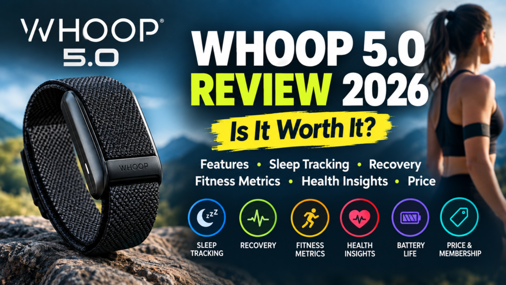 WHOOP 5.0 Review 2026: Is WHOOP 5.0 Worth It? Features, Sleep Tracking, Recovery, Fitness Metrics, Health Insights & Price
