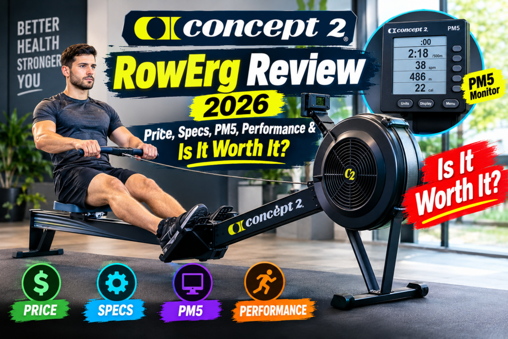 Concept2 RowErg Review 2026: Price, Specs, PM5, Performance & Is It Worth It? is post ka thumbnil bna do
