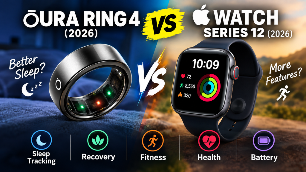 Oura Ring 4 vs Apple Watch Series 12 (2026): Sleep Tracking, Recovery, Fitness, Health & Battery Compared