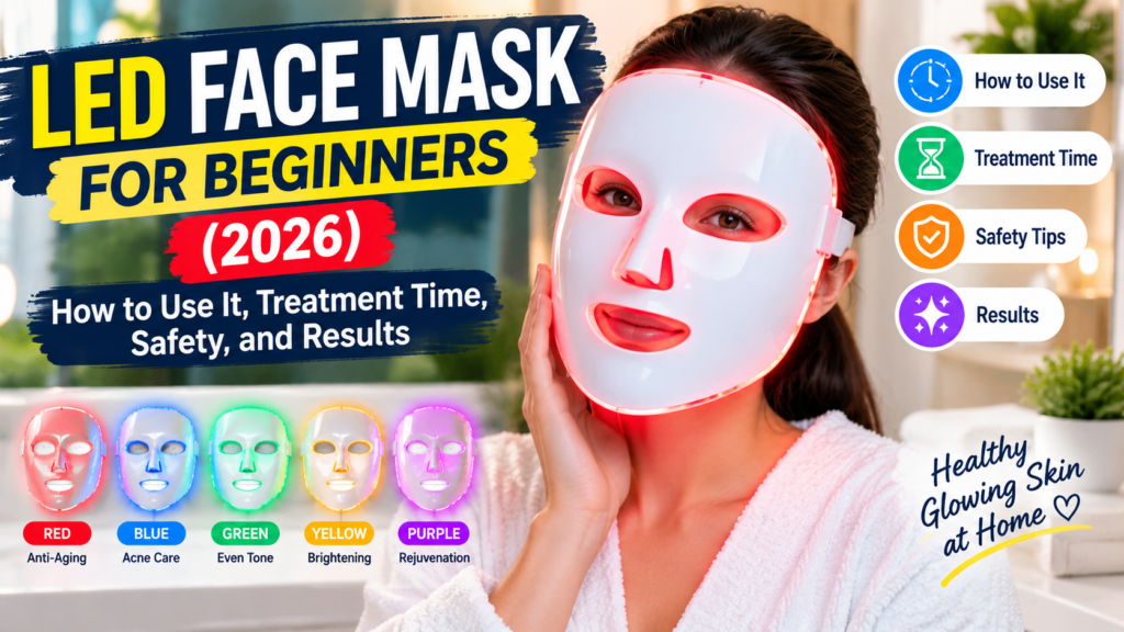 LED Face Mask for Beginners (2026): How to Use It, Treatment Time, Safety, and Results