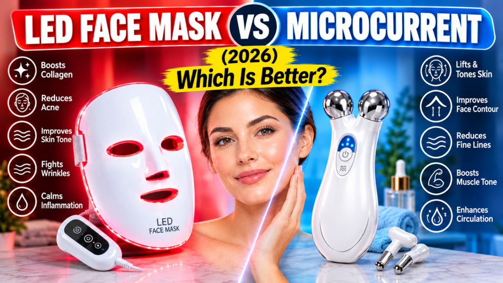 LED Face Mask vs Microcurrent (2026): Which Is Better?