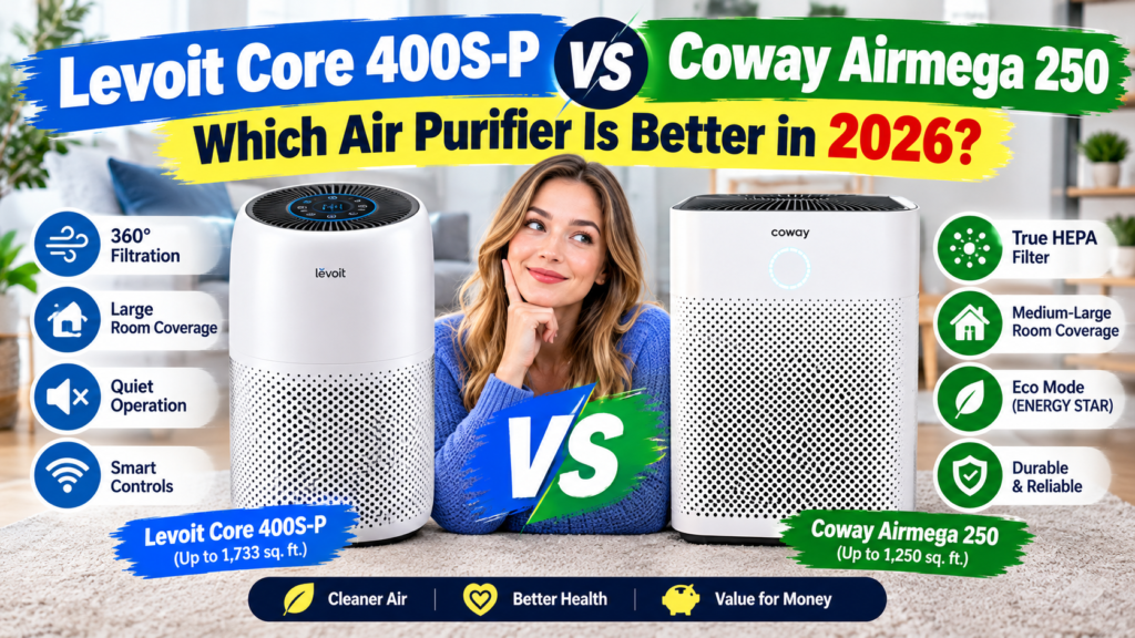 Levoit Core 400S-P vs. Coway Airmega 250: Which Air Purifier Is Better in 2026?